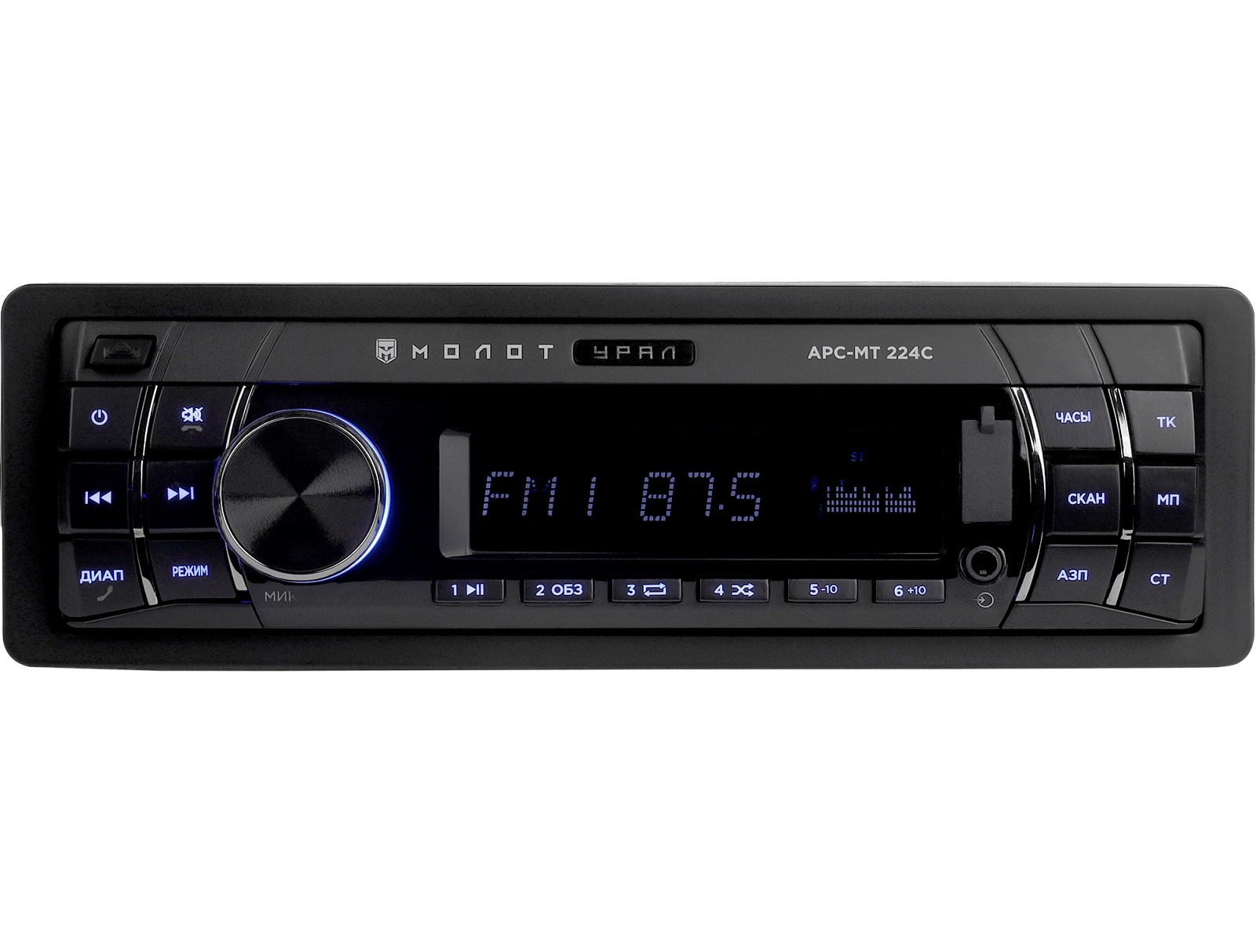 Ural | Урал МОЛОТ АРС-МТ 224C | BT, USB, RCA, AUX,синие кнопки, приложение | превью 1