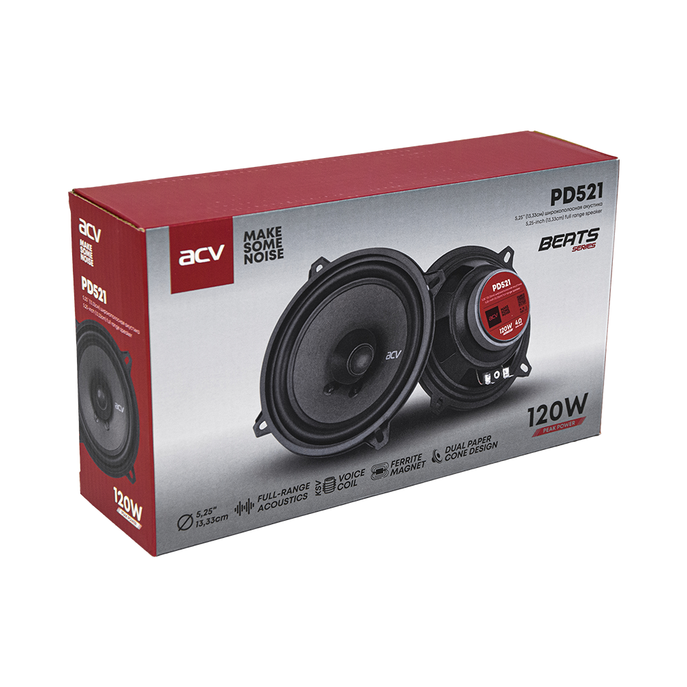 ACV | PD-521BEATS| 13см широкопполосная/50Вт/бумага | 7