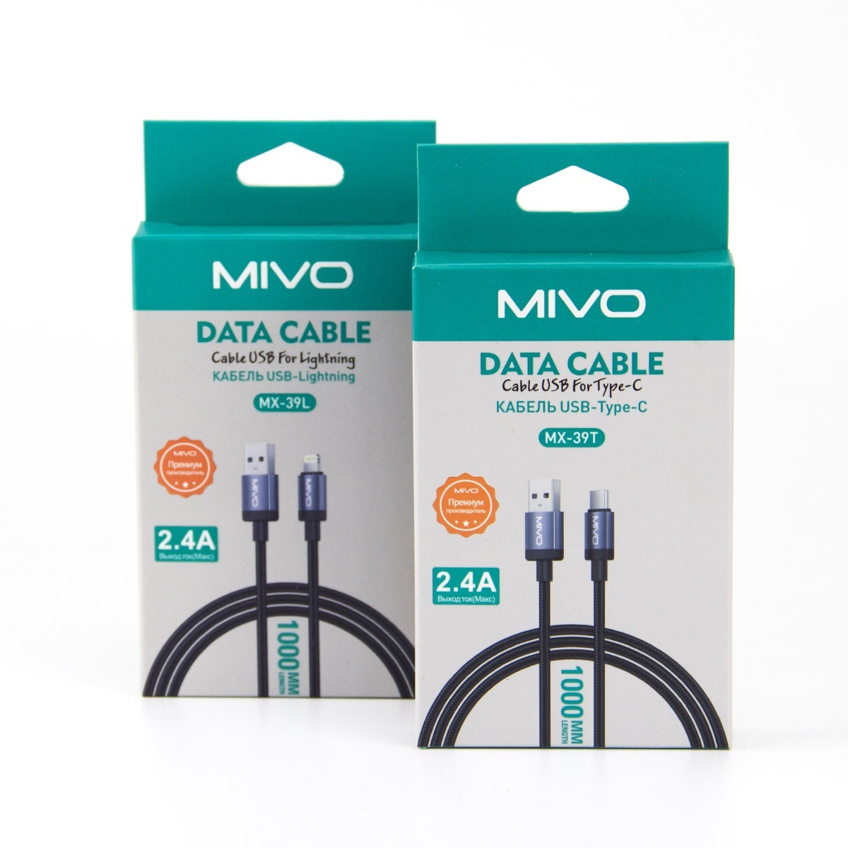 Mivo | MX-39L | Кабель Lighting Mivo - USB 2.4 А  1 м  | превью 3