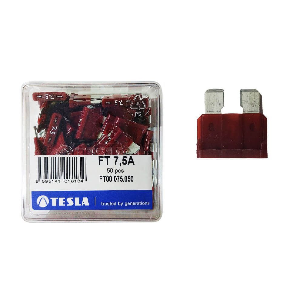 TESLA | FT7.5A.50 | предохранители плоские  ATO 7.5A , 50 шт/уп. | превью 2