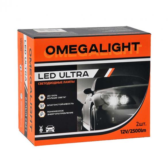 Omegalight | LED ULTRA H4 | Лампа LED COB H4 2500 Lm обманка (2 шт.) 12 в| превью 1