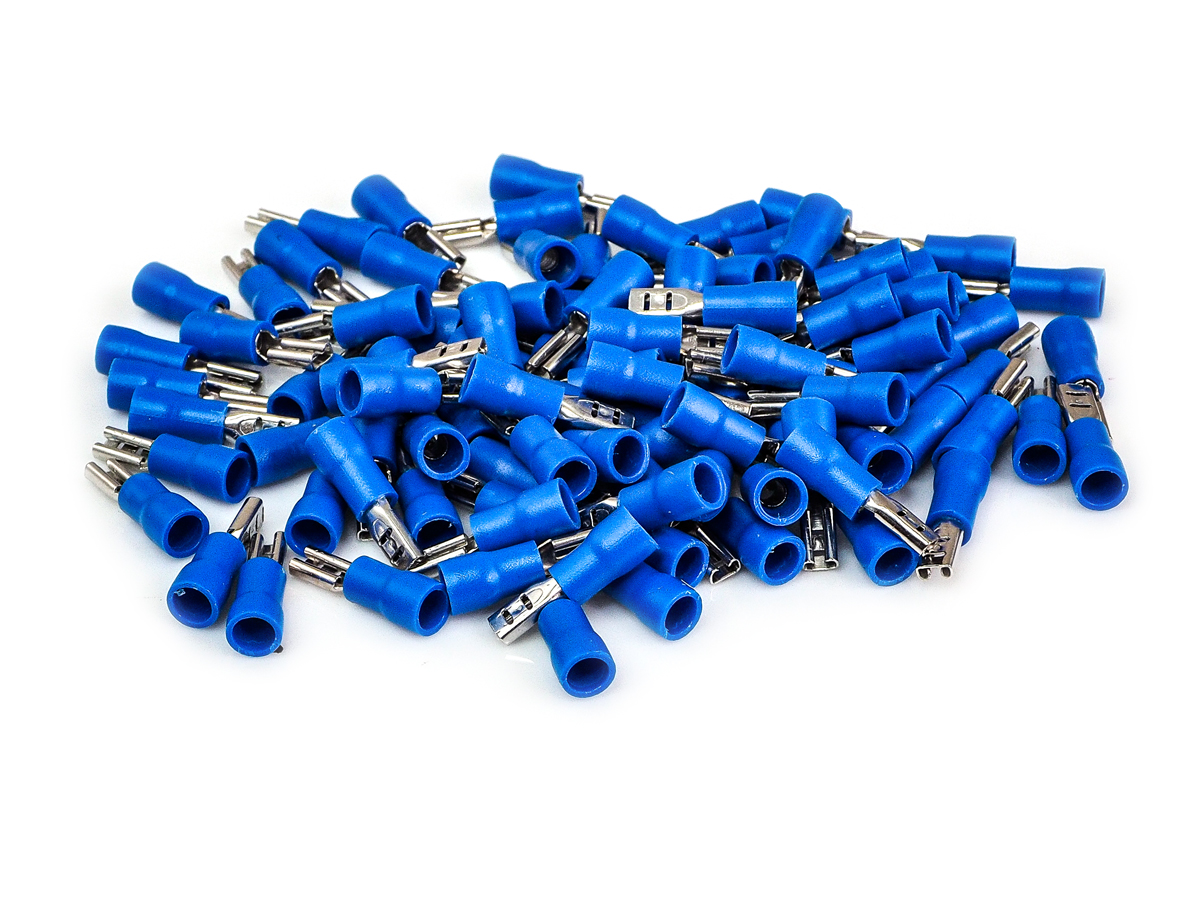 AurA | ATS-2528 | "Мама" плоская, синяя, ширина 2,8 мм, диаметр кабеля: 1,5 - 2,5 mm, уп. 100шт. | превью 2