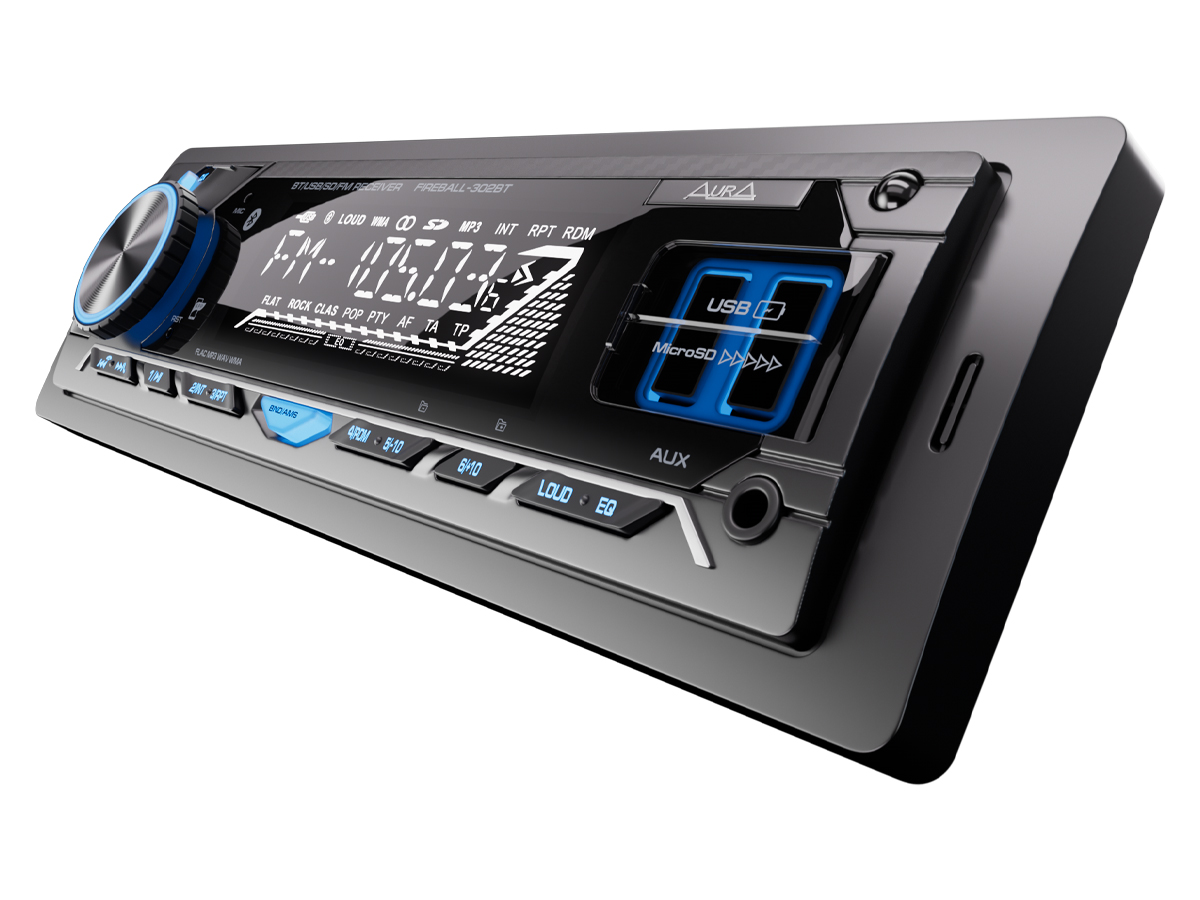 AurA | FIREBALL-302BT | 4х51w, FLAC, 2xUSB/BT, APP, 2 пары RCA, синие кнопки | превью 3