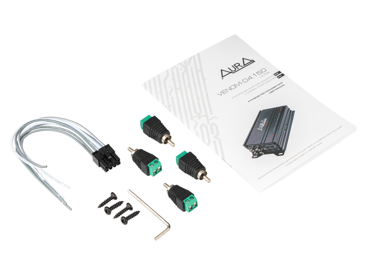AurA | VENOM-D4.150 ULTRA | 4x90w (4 OHM), 4x150w (2 OHM), 2x300w (4 OHM) | 5
