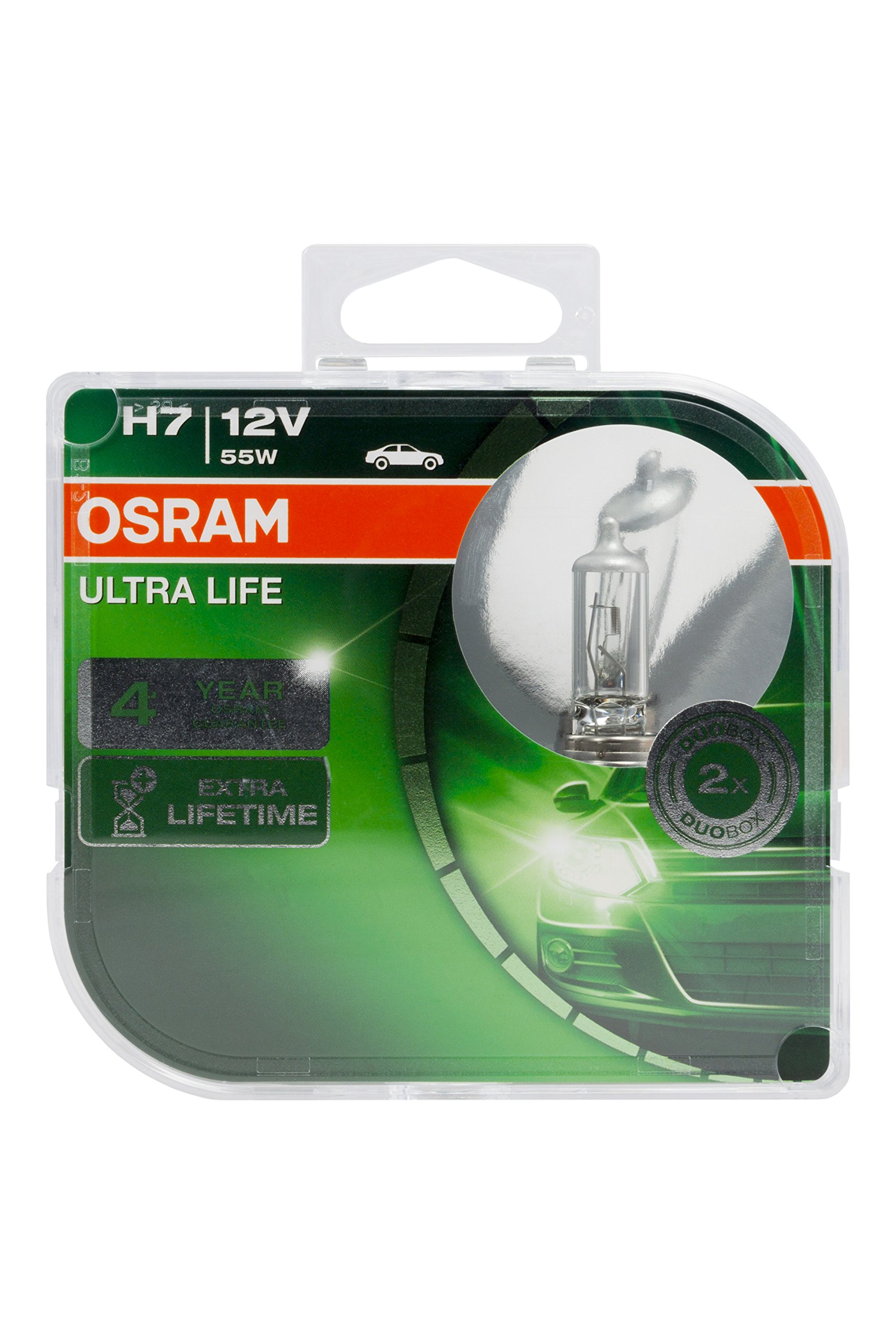 OSRAM | H7 64210 ULT- DUOBOX  | Лампа H7 ULTRA LIFE 12V 55W комплект 2шт. | превью 1