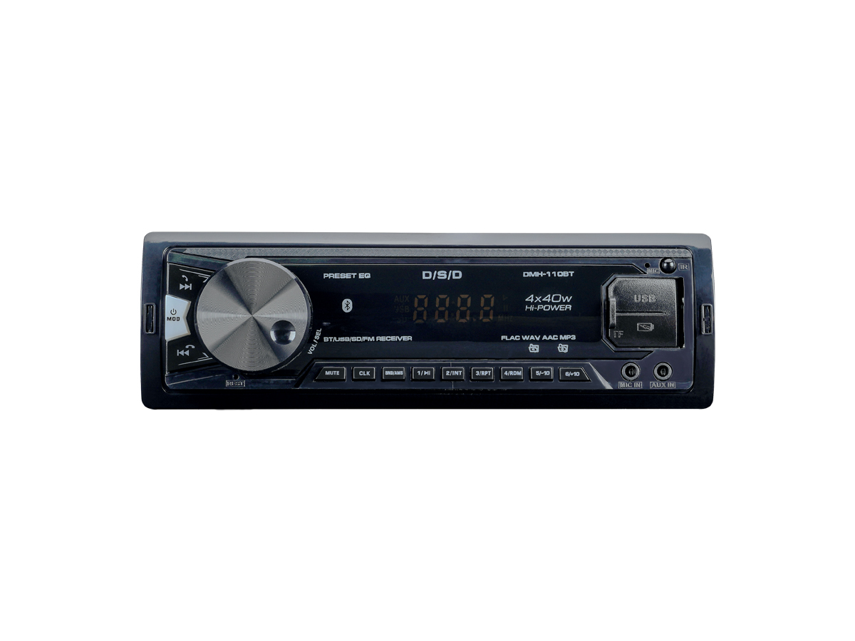 D/S/D | DMH-110BT | 4x40w, FLAC, 2xUSB/BT, APP, 1 пара RCA, зеленая подсветка | превью 1