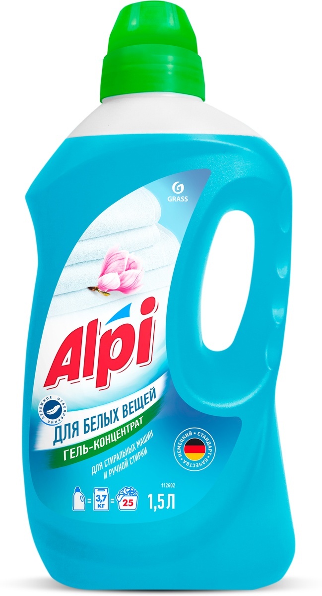 GRASS | ALPI white gel | Концентрированное жидкое средство для стирки для БЕЛОГО 1,8л| 1