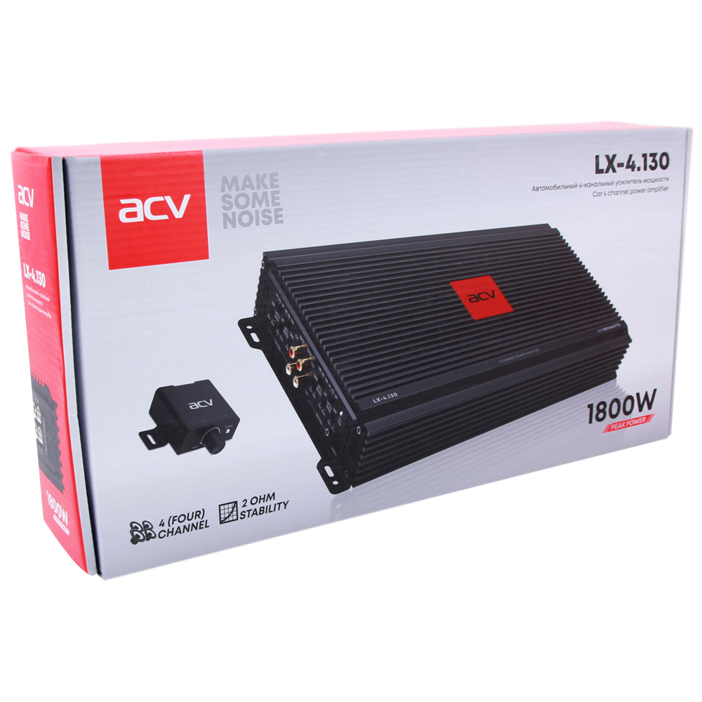 ACV | LX-4.130 | 4x130вт 4-3-2 канал/4-2 Ом/High-pass Low-pass | 5
