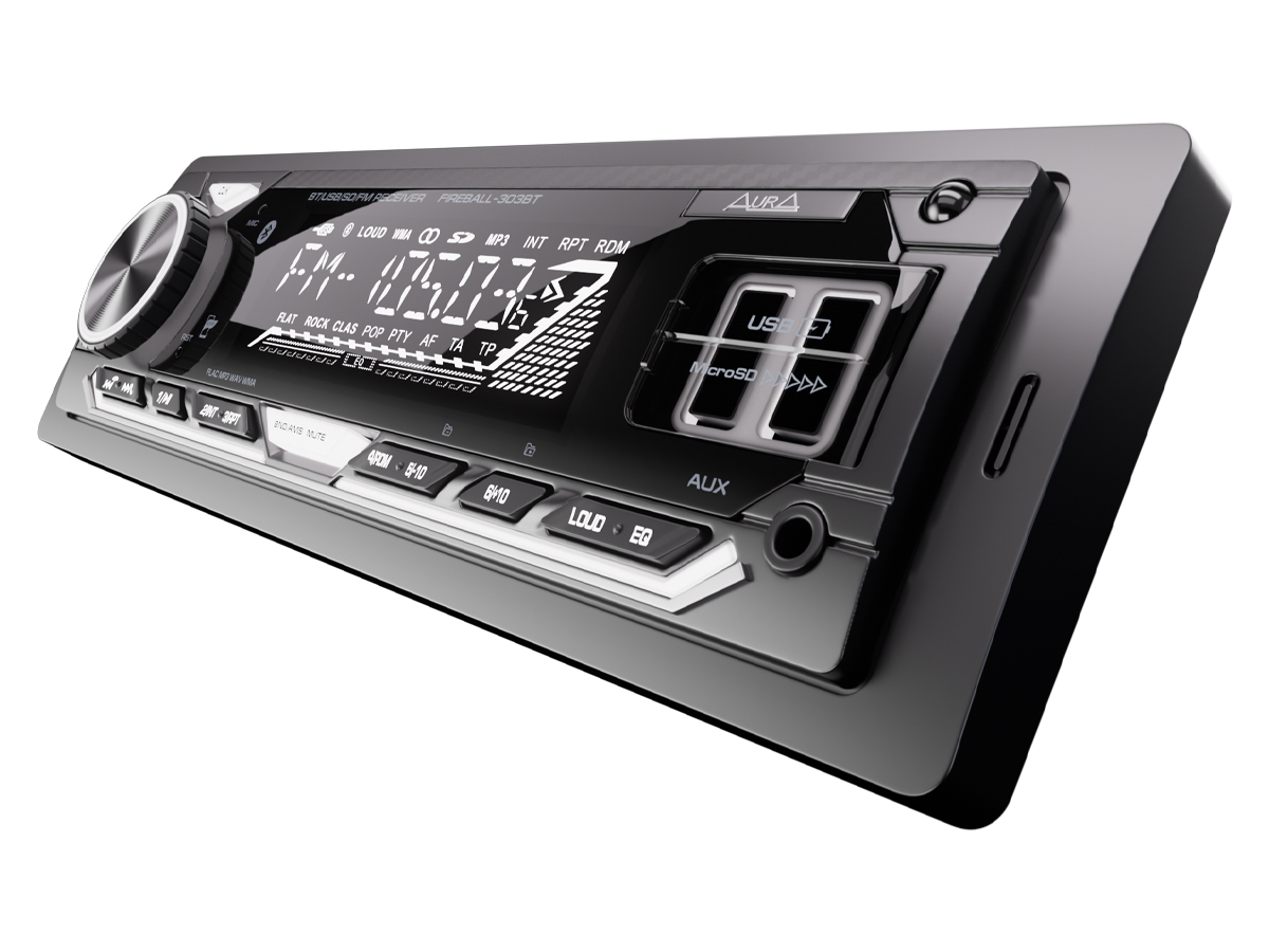 AurA | FIREBALL-303BT | 4х51w, FLAC, 2xUSB/BT, APP, 2 пары RCA, белые кнопки | 3