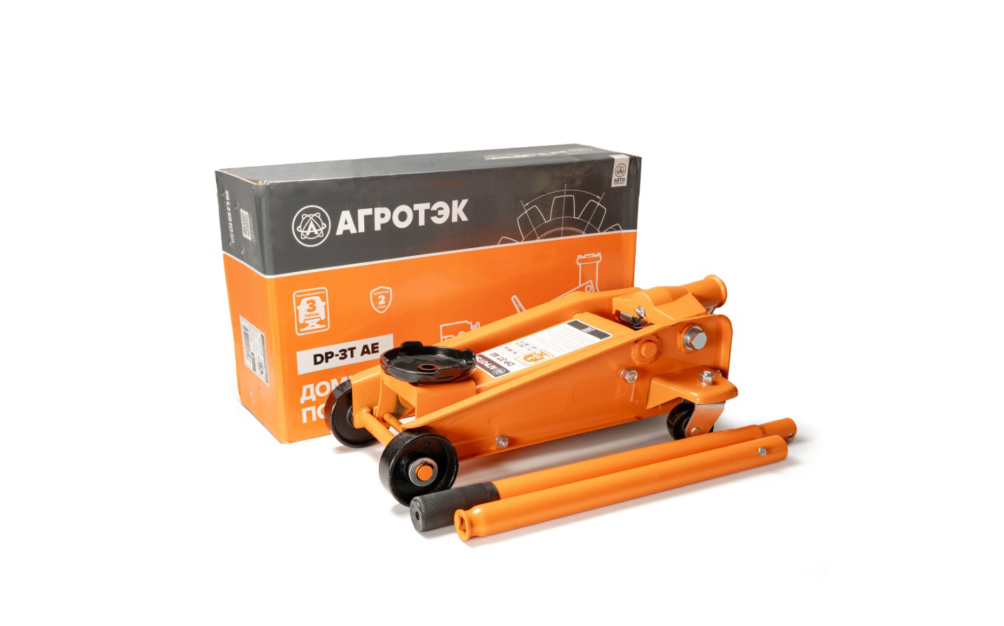 АГРОТЭК | DP-3T AE | Домкрат подкатной 3т, подъем 140-460мм | превью 1