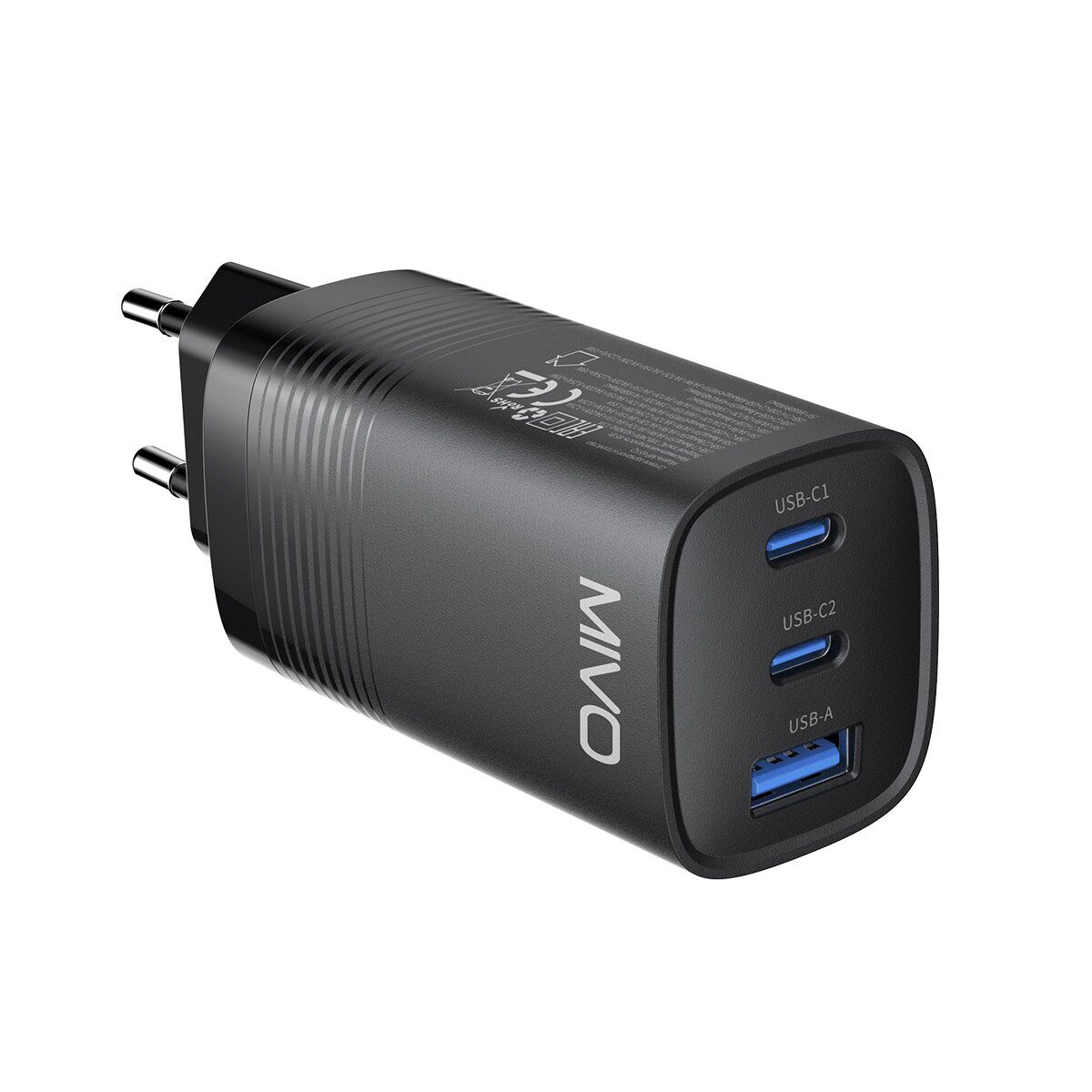 Mivo | MP-651Q |Быстрое компактное зарядное GAN устройство 2 Type-C. USB, до65 Вт   | превью 1