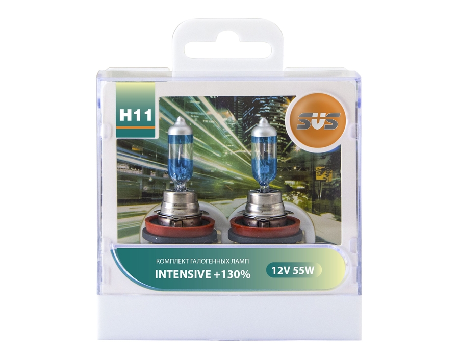 SVS |  H11 - INTENSIVE +130%  - 0200024000 | Лампа H11 12V 55W + W5W | Комплект | превью 1