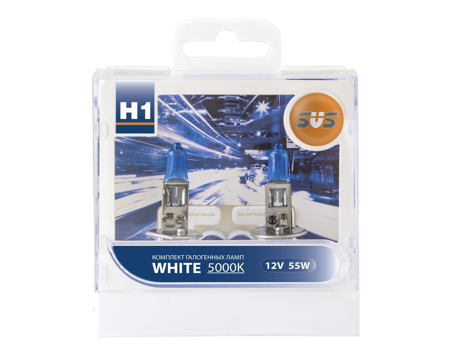 SVS   | H1 0200029000 WHITE  5000K | Лампа H1 12V 55W + W5W  Комплект | превью 1