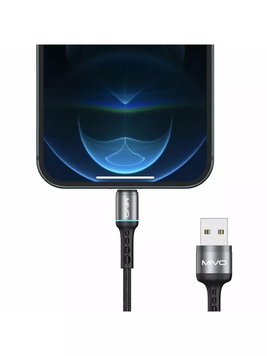 Mivo | MX-45L | Кабель Lighting Mivo - USB 2.4 А  1 м | превью 2
