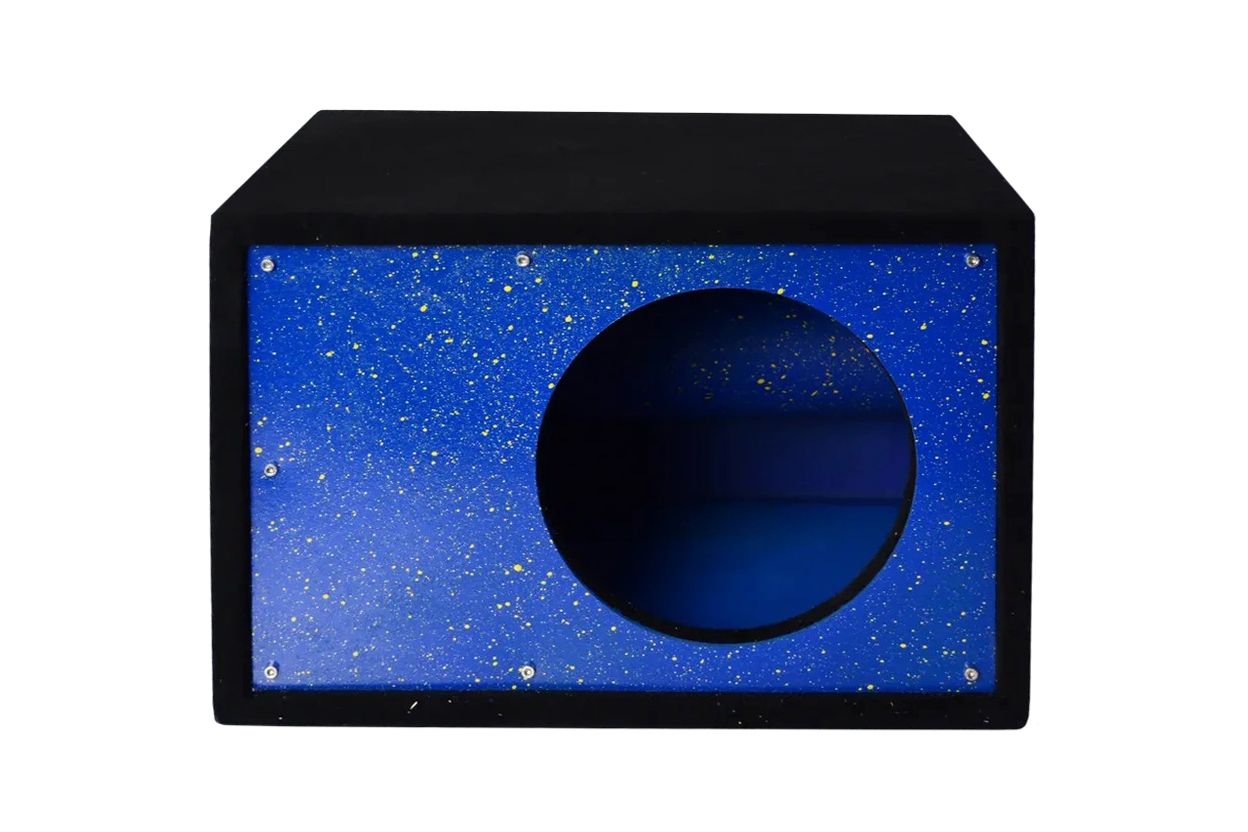 D/S/D | Короб 10" ФАНЕРА  |  Корпус Искра ЖЕЛТАЯ НА СИНЕМ фазоинвертор 110 мм , 49л | превью 2