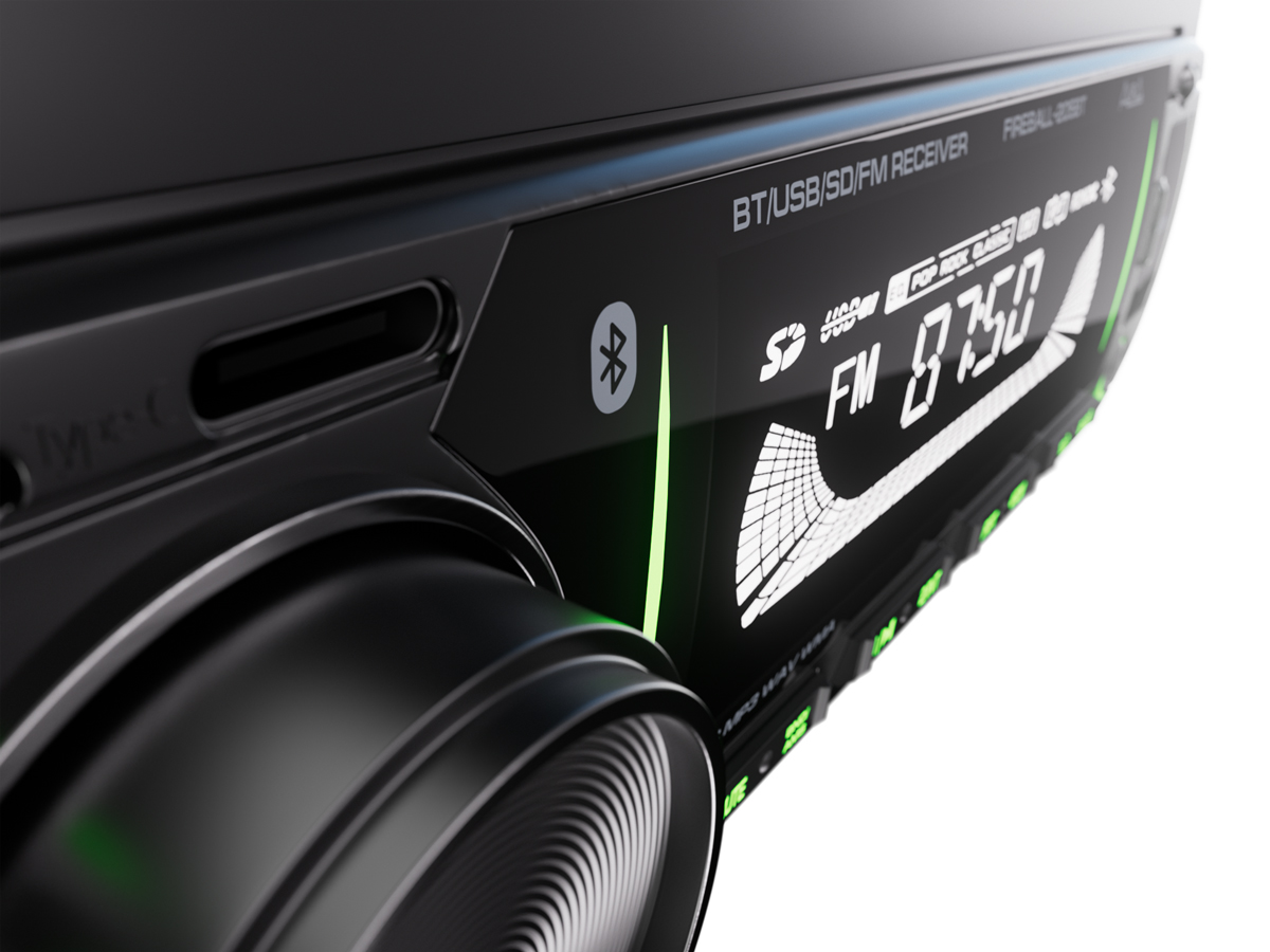 AurA | FIREBALL-205BT | Съемная рамка !!! 4х51w, FLAC, USB/BT, APP, 2 пары RCA,  зеленые кнопки | превью 3
