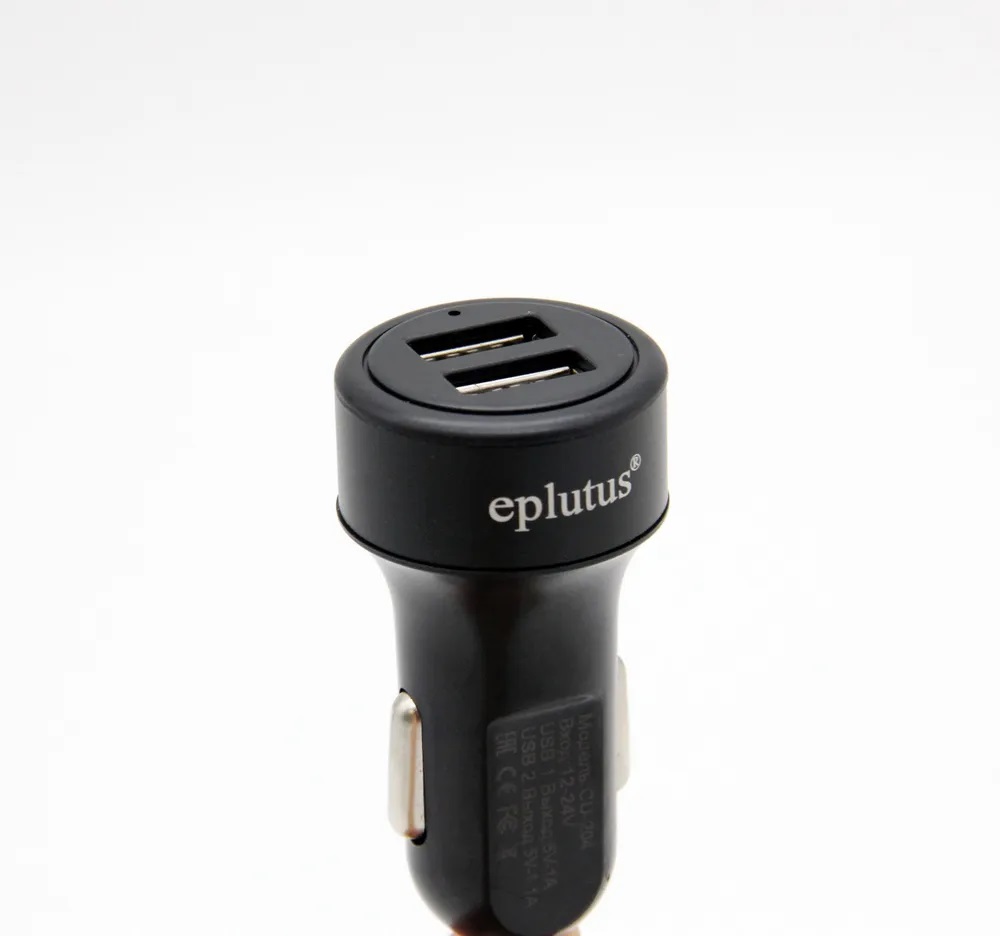 Eplutus | CU-204 | адаптер прикуривателя, USB 1-  5V-1A,USB 2 5V-1.1A  | превью 2