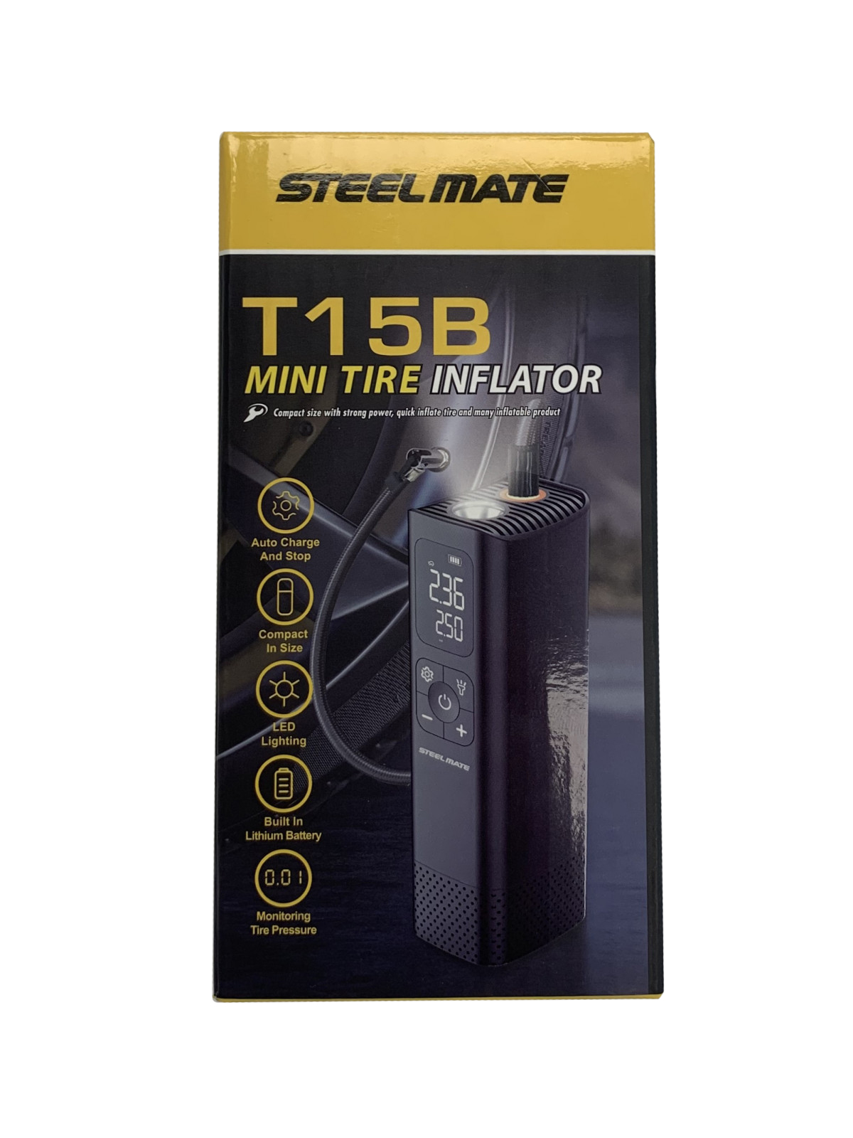 STEEL MATE  | T15B | автомобильный мини-компрессор  | 5
