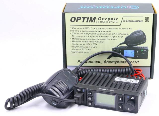 Optim | OPTIM-Corsair | СВ радиостанция автомобильная 4Вт , 40 каналов 12-24B| превью 2
