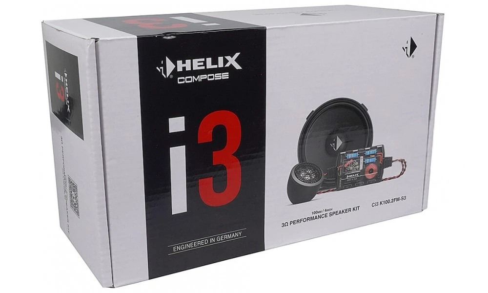 Helix | Ci3 K100.2FM-S3 | 2-х компонентная, СЧ, 4" и 20мм ВЧ,80/120Watts, 3Om | 9