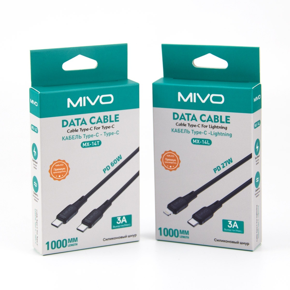 Mivo | MX-14T | Кабель Type-C - USB 2.4 А  1 м | превью 3