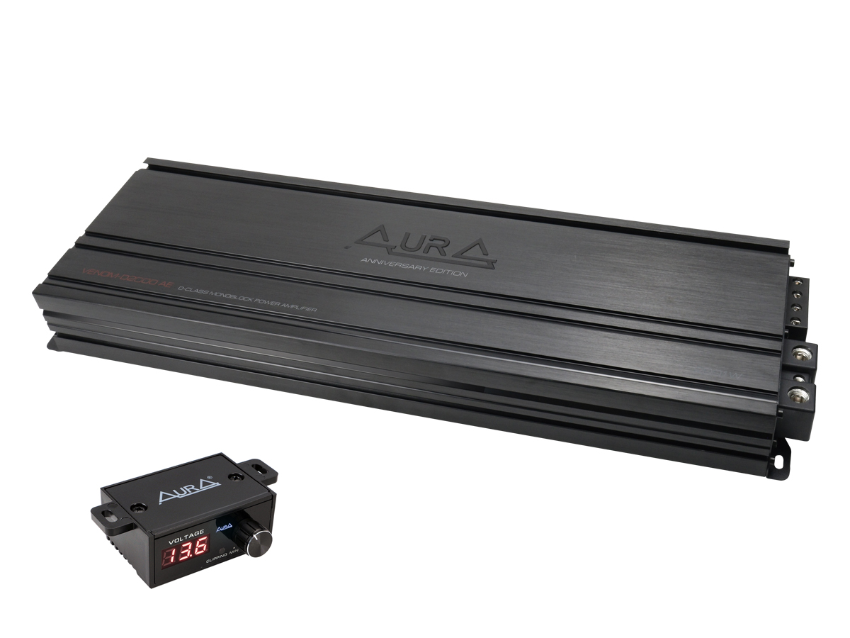 AurA | VENOM-D2000 AE | 750w (4 Ohm), 1x1300w (2 Ohm), 1x2000w (1 Ohm), 20Hz - 250Hz, ДУ | 1