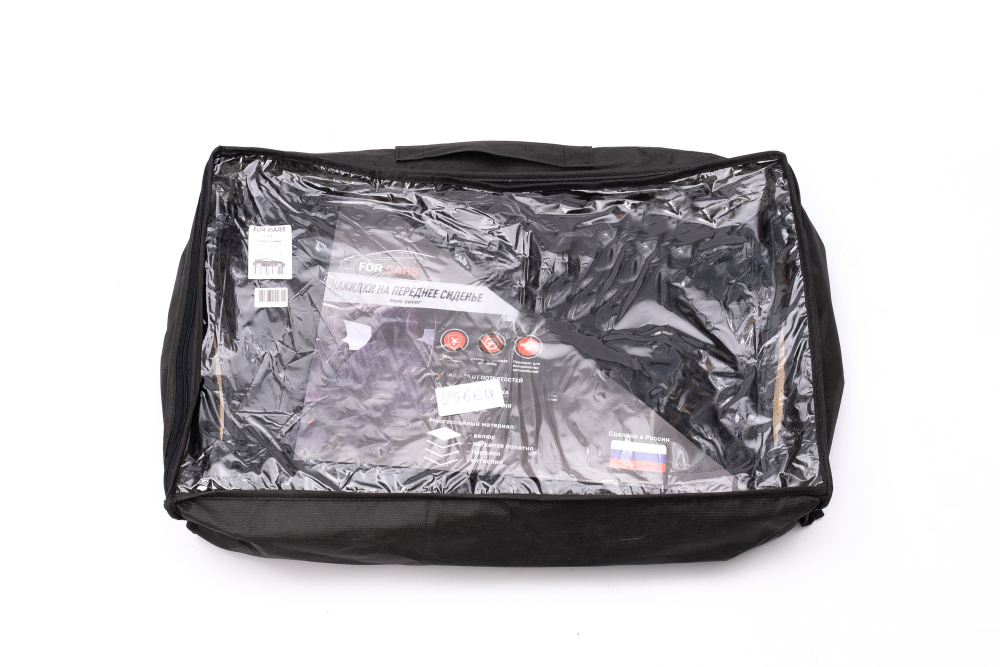 FOR CARS | Накидка на сиденье 2шт. | велюр черная 4 предмета | 3