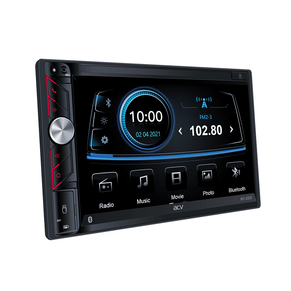 ACV | WD-6930 | 2DIN 6.9" WinCE/IPS 1024*600/FM/USB/SD/AUX/BT/SUB/PhoneLink/4*50W | 1