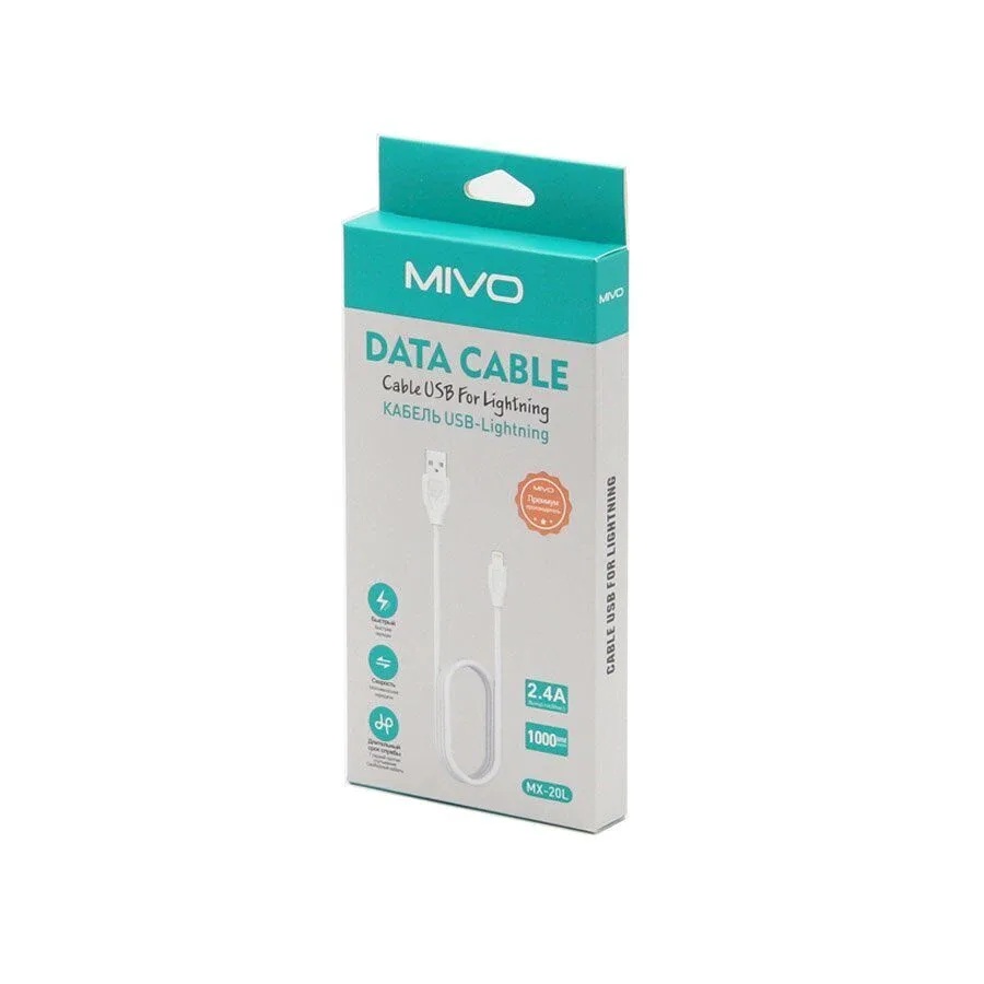 Mivo | MX-20L | Кабель Lighting Mivo - USB 2.4 А  1 м  | превью 3
