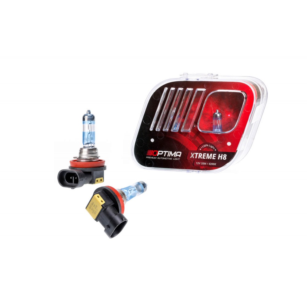 OPTIMA | Xtreme H8 +130% 12v 35w | 4200K Лампа накаливания BOX 2шт | 1