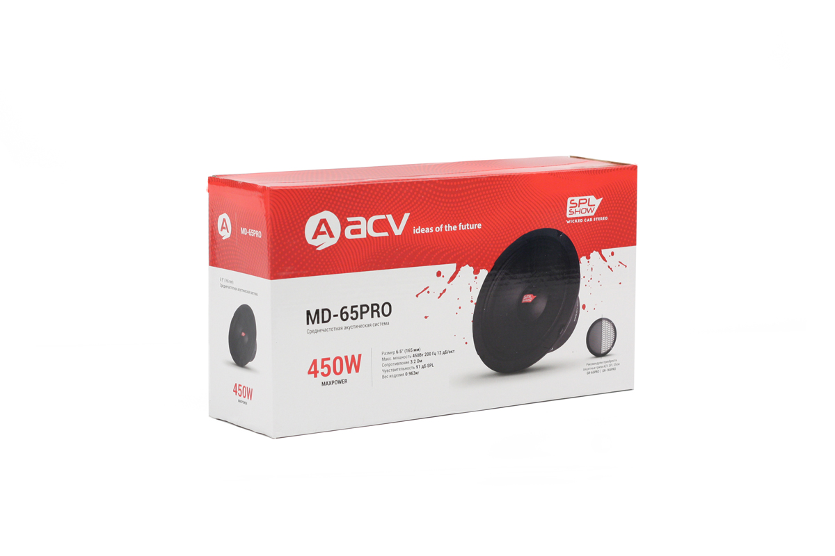 ACV | MD-65PRO | SPL-Show акустика/СЧ 6.5"/RMS=150Вт/3.2Ом | 5
