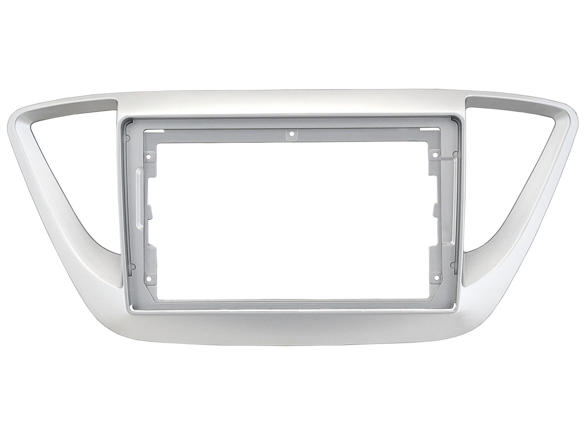 Incar | RHY-FC130 | Рамка  магнитолы 10"  Hyundai Solaris 2011-2017, SILVER | превью 1