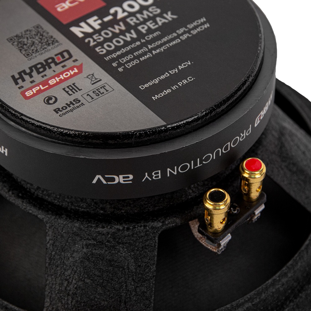 ACV | NF-200HY | SPL Show акустика СЧ 8"/RMS=250Wt/4Om/99дБ | 4