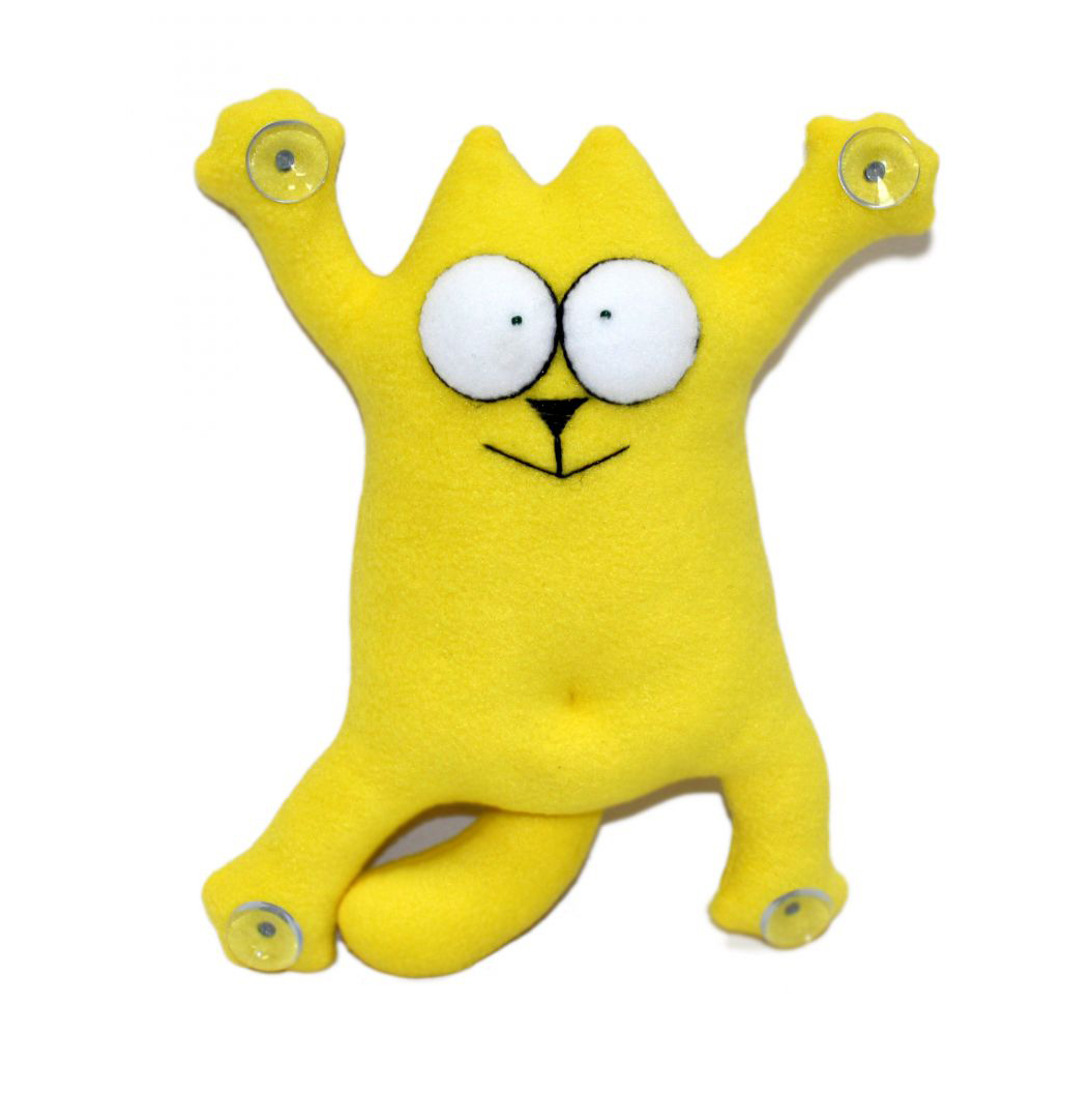 SNOOGY | КОТ | кот на стекло на присосках ЖЕЛТЫЙ | 1