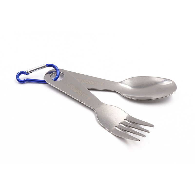 СЛЕДОПЫТ | P-52 | Набор стол. приборов, ложка,вилка на карабине | превью 1