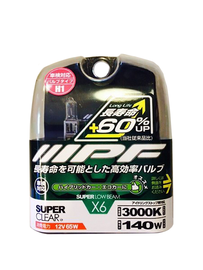 IPF | SUPER CLEAR H1 | V6X11  12V 65W  (140W) комплект ламп накаливания, 3000K | 1