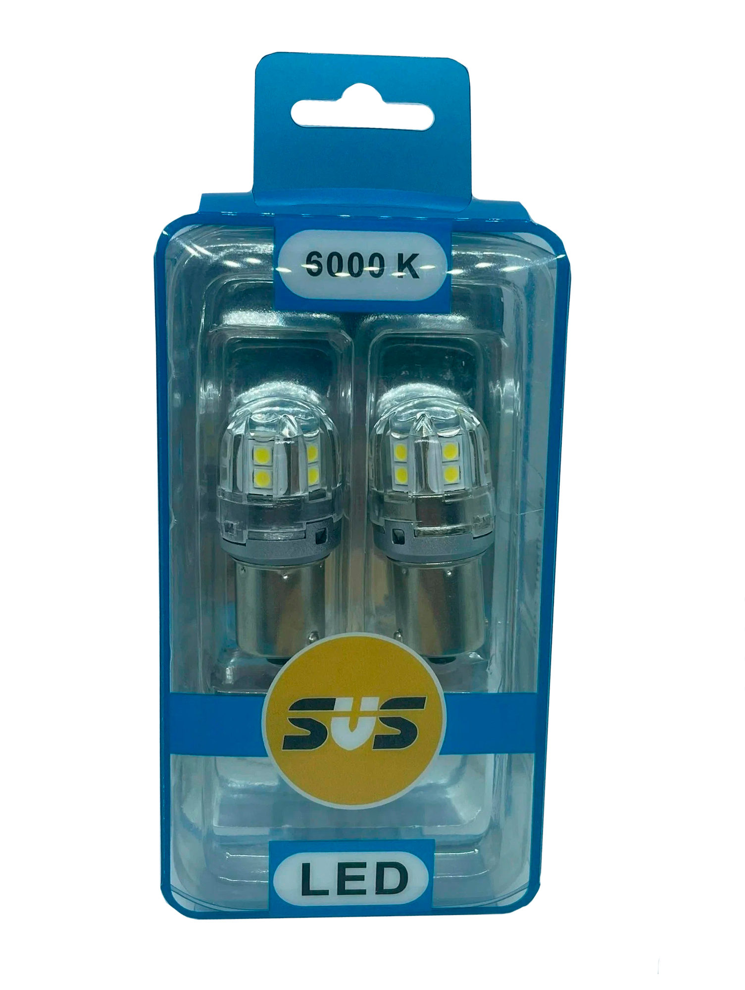 SVS |  P21W 1156 | 12-24V Диодная лампа с цоколем, 350Lm 6000K, белая уп.2шт 15SMD | превью 1