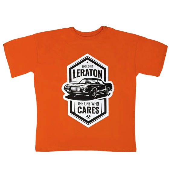 LERATON | WEAR | Футболка оверсайз Premium «Ranchero the one who cares» оранжевая, размер 3XL | 1