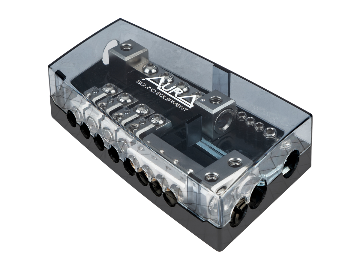 AurA | FHM-001N | Держатель предохранителя, 4 Ga, в комплекте с предохранителями 2х30, 2х60, 2х80 | 3