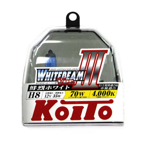 KOITO | P0758W H8 WHITEBEAM | 12V 35W (70W) лампа накаливания 2шт.пласт уп.| превью 1