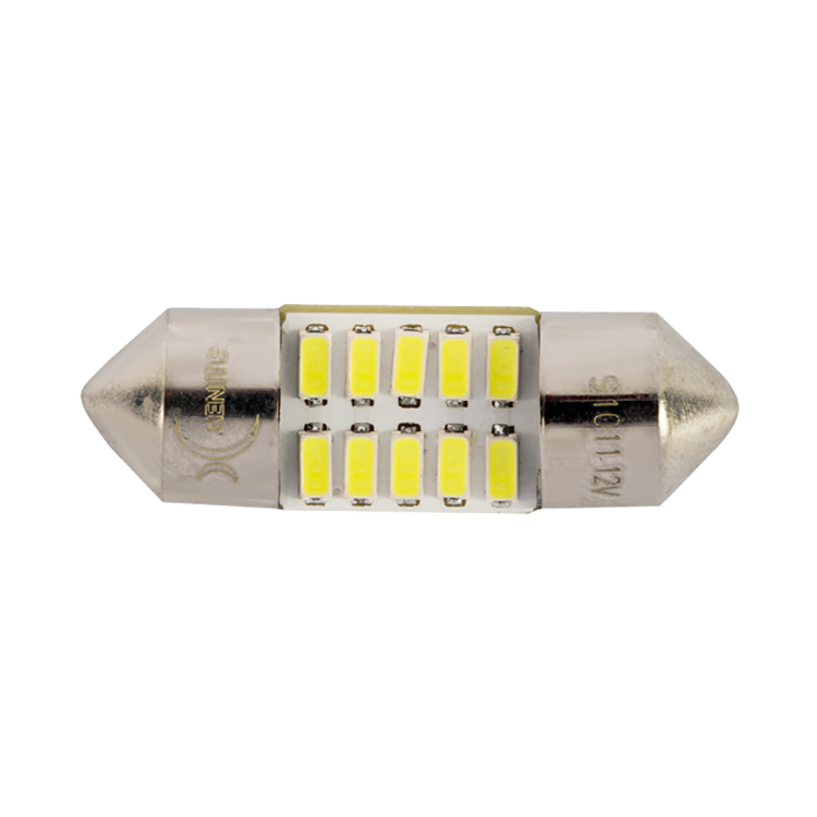 XENITE   | T11 C5W S1011  |  10SMD Диодная лампа в осв.салона 28 мм  ,75Lm ,белая уп.2шт | превью 3