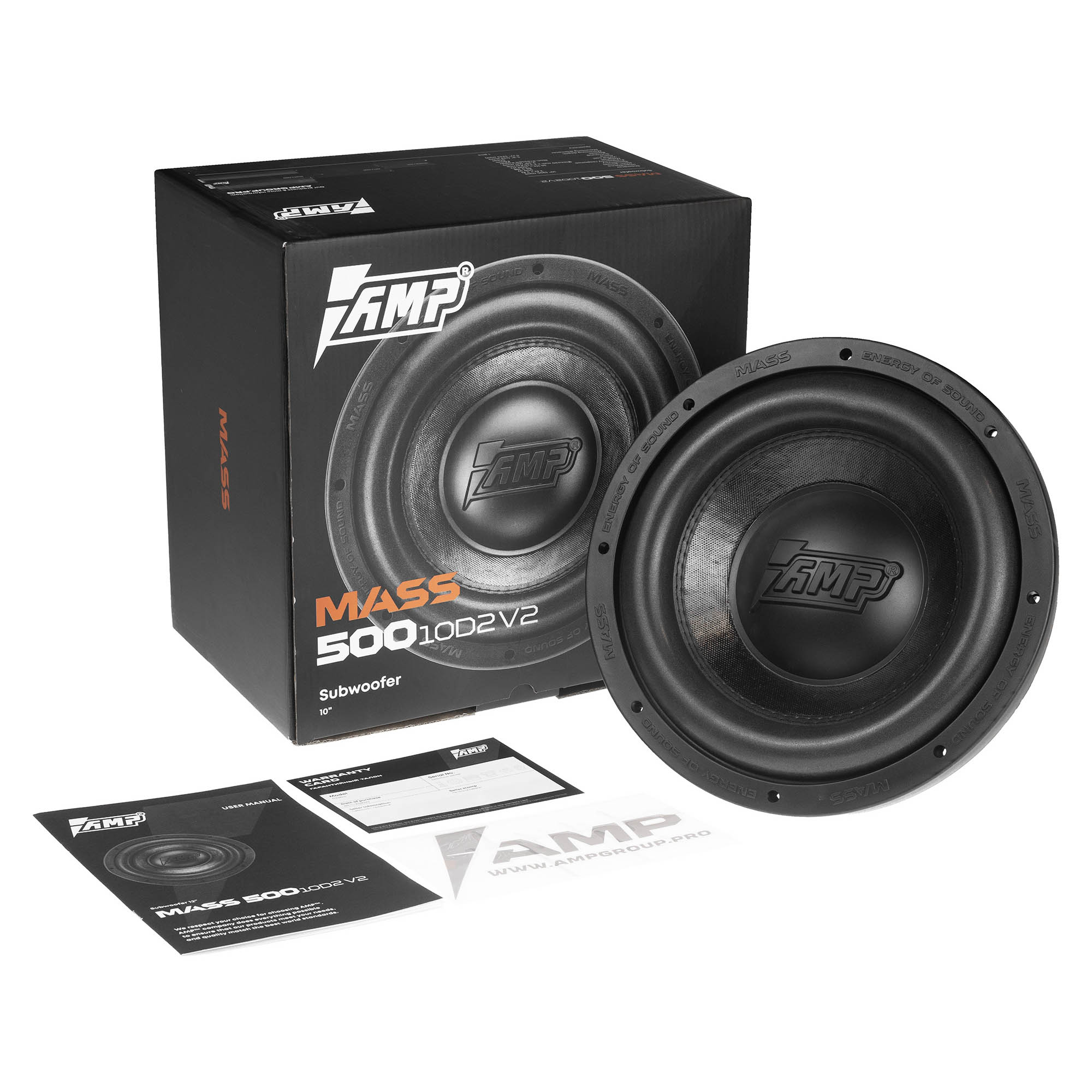 AMP | MASS 500 10D2 V2 |  2+2 Ом, 500W RMS  | 6