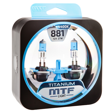 MTF | Titanium H27 | 12V 27W (881) комплект ламп накаливания, 4300К | превью 1