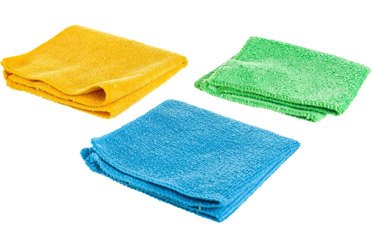 Dollex | SPN-001 | Салфетки из микрофибры (25х25 см) , 3 ШТ. | превью 2