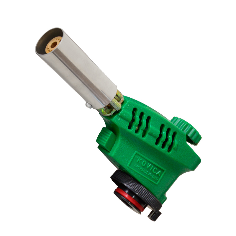 Газовая горелка | 1005 | Газовая горелка пьезоподжиг зеленая №1005| превью 1