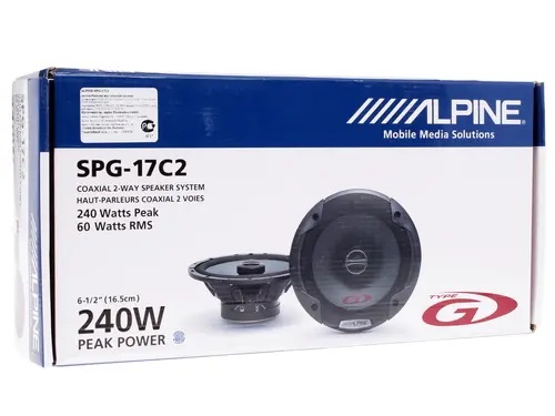 Alpine | SPG-17C2 | 16.5 cm, коакс. 2-x полосн., 240/60 W MAX/RMS, 68-20000 Hz | 5