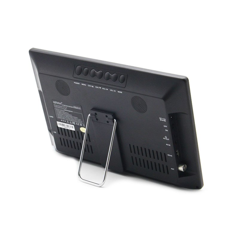 Eplutus | EP-121T Black | 12" встроенный DVB-T2, USB, внутренний аккумулятор | 2