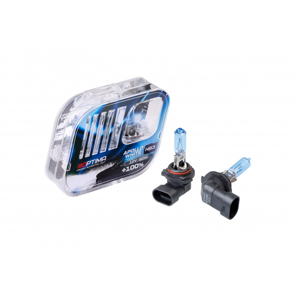 OPTIMA | Apollo HB3 12v 65w | WHITE 4500K Лампа накаливания BOX 2шт | превью 1