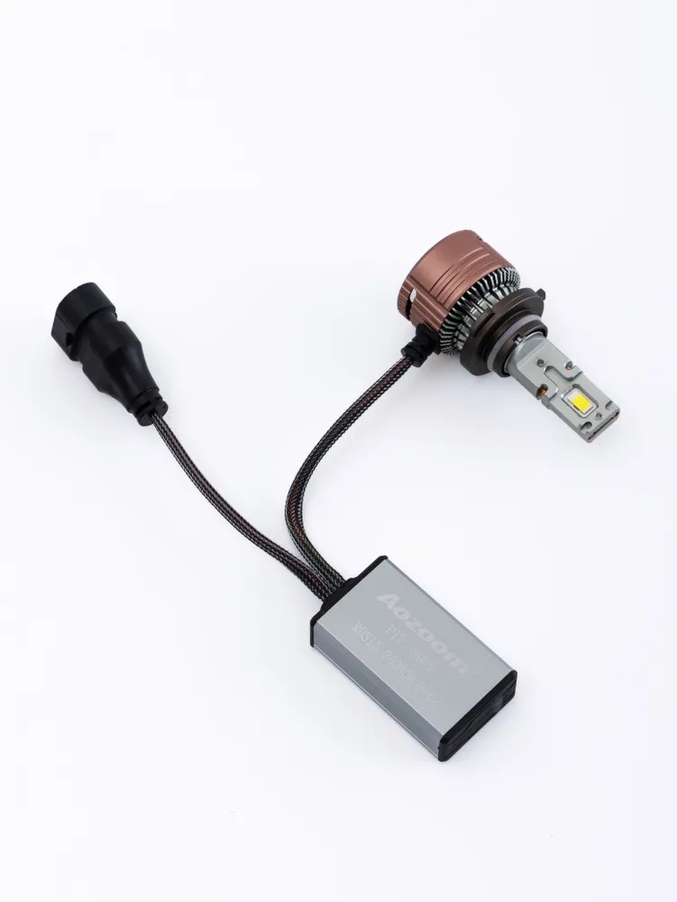 AOZOOM | P12 HB3/4 | с вентилятором , 5500K , 12V, 75 Вт, 6000 Lm комплект 2 шт. | 4
