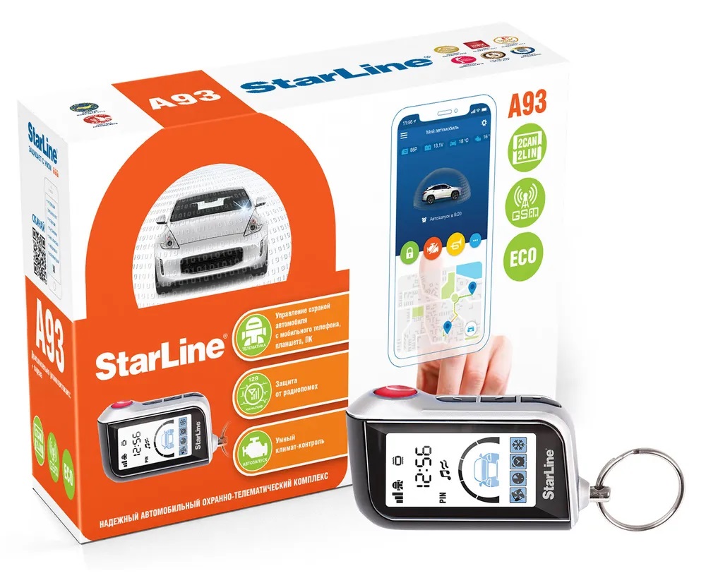 StarLine | A93 GSM ECO 2CAN+2LIN | NEW ЖК дисп, ЗАПУСК , 2CAN+2LIN | превью 1